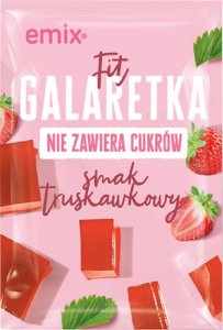 Emix Emix Fit Galaretka bez cukru o smaku truskawkowym 25 g 1