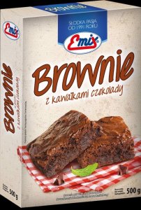 Emix Emix Ciasto brownie z kawałkami czekolady 500g 1