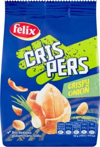 Felix Felix Crispers Orzeszki ziemne smażone w skorupce o smaku cebulowym 125 g 1