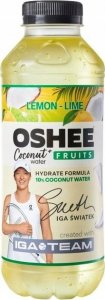 Oshee Oshee & Iga Team Woda kokosowa z cytryną i limonką 555 ml 1