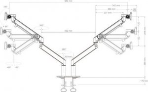 Hagor Uchwyt biurkowy na 2 monitory 15" - 27" (8716) 6