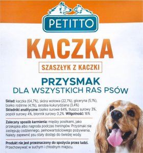 PETITTO PETITTO Szaszłyk z kaczki 500G 4