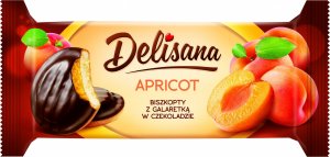 Delisana Delisana Ciastka z galaretką morelową 135g 1