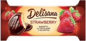 Delisana Delisana Ciastka z truskawkową galaretką 135g 1