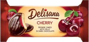 Delisana Delisana Ciastka z galaretką wiśniową 135g 1