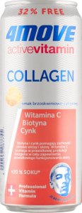 4Move 4MoveActive Vitamin Collagen Gazowany napój smak brzoskwiniowo-cytrusowy 330 ml 1