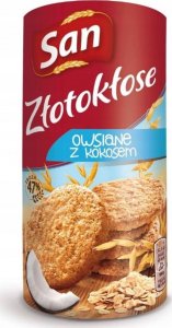 San SAN Złotokłose Ciastka owsiane z kokosem 215 g 1