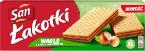 San San Łakotki Wafle o smaku orzechowym 146 g 1