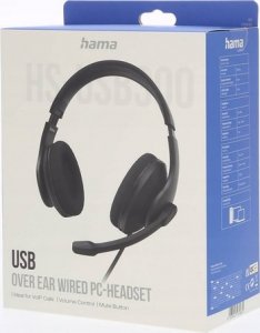 Słuchawki Hama HS-USB300 V2, Headset, Head-band, Office/Call center, Black, Binaural, Button 5