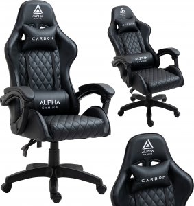 Fotel Alpha Fotel Gamingowy Krzesło Gracza Biurowy Alpha Gaming Carbon Czarny Porządny 1