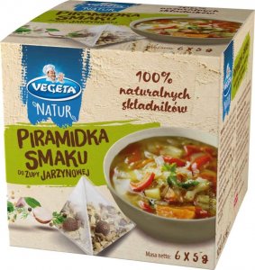 Podravka Vegeta Natur Piramidka smaku do zupy jarzynowej 30 g (6 x 5 g) 1