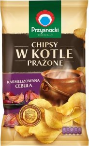 Przysnacki Przysnacki Chipsy w kotle prażone o smaku karmelizowana cebula 125 g 1