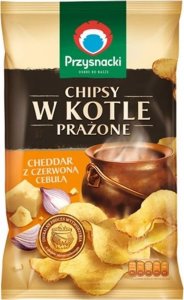 Przysnacki Przysnacki Chipsy w kotle prażone cheddar z czerwoną cebulą 125 g 1