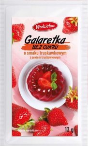 Wodzisław Wodzisław Galaretka o smaku truskawkowym bez cukru 13 g 1