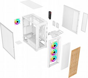 Obudowa VETENI Woody ARGB biała (VT-WOODY-01WH) 9