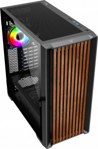 Obudowa VETENI Woody ARGB czarna (VT-WOODY-01BK) 4