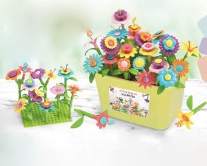 ProNice KLOCKI KWIATKI KONSTRUKCYJNE KWIATY OGRÓD DUŻE W KUFERKU MAGICZNE KREATYWNE 15