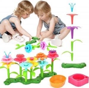 ProNice KLOCKI KWIATKI KONSTRUKCYJNE KWIATY OGRÓD DUŻE W KUFERKU MAGICZNE KREATYWNE 19