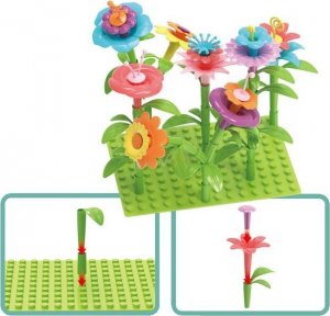 ProNice KLOCKI KWIATKI KONSTRUKCYJNE KWIATY OGRÓD DUŻE W KUFERKU MAGICZNE KREATYWNE 2