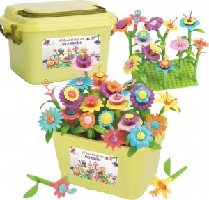 ProNice KLOCKI KWIATKI KONSTRUKCYJNE KWIATY OGRÓD DUŻE W KUFERKU MAGICZNE KREATYWNE 5