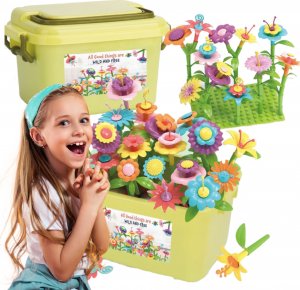 ProNice KLOCKI KWIATKI KONSTRUKCYJNE KWIATY OGRÓD DUŻE W KUFERKU MAGICZNE KREATYWNE 6