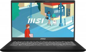 Laptop MSI Notebook|MSI|Modern|15 H C13M|CPU Core i5|i5-13420H|2100 MHz|15.6"|1920x1080|RAM 16GB|DDR5|SSD 512GB|Intel Iris Xe Graphics|Integrated|ENG|Card Reader Micro SD|Windows 11 Pro|Black|1.8 kg|MODERN15HC13M-207NL 1