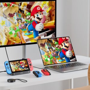 Unitek Unitek Stacja dokująca do Nintendo Switch, PD 100W, HDMI 4K, RJ-45, czytnik kart 9