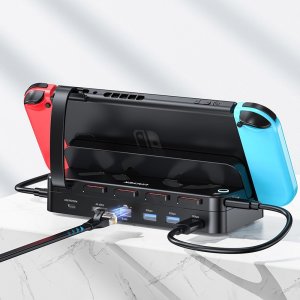 Unitek Unitek Stacja dokująca do Nintendo Switch, PD 100W, HDMI 4K, RJ-45, czytnik kart 10