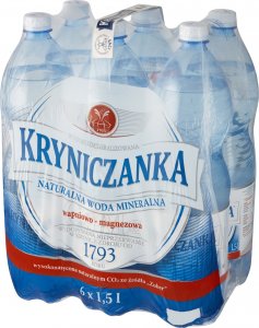 Woda Kryniczanka Kryniczanka Naturalna woda mineralna wysokozmineralizowana wysokonasycona 1,5 l x 6 sztuk 1