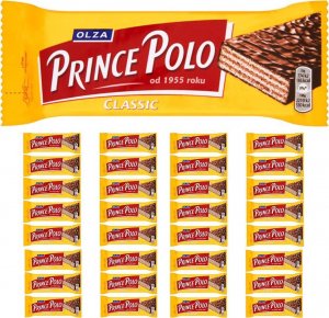 Prince Polo Prince Polo Classic kruchy wafelek z kremem kakaowym oblany czekoladą 35 g x 32 sztuk 1