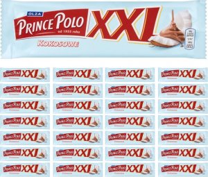 Prince Polo Prince Polo XXL Kruchy wafelek z kremem kokosowym oblany czekoladą 50g x28 sztuk 1