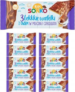 SONKO Sonko Kids wafelki z owsem w mlecznej czekoladzie 36g x11 sztuk 1