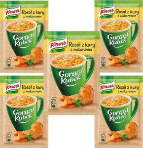 KNORR Knorr Gorący Kubek Rosół z kury z makaronem 12 g x 5 sztuk 1