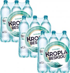 Woda Kropla Beskidu Kropla Beskidu Naturalna woda mineralna musująca 1,5 l x 18 sztuk 1