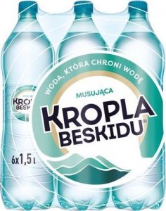 Woda Kropla Beskidu Kropla Beskidu Naturalna woda mineralna musująca 1,5 l x 6 sztuk 1