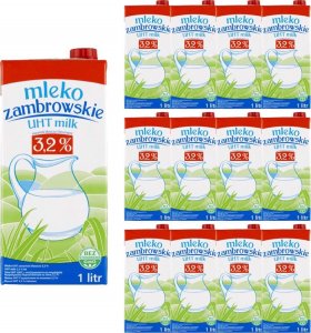 Mleko zambrowskie Mleko zambrowskie UHT 3,2 % 1 l x 12 sztuk 1