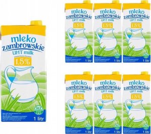 Mleko zambrowskie Mleko zambrowskie UHT 1,5 % 1 l x 6 sztuk 1