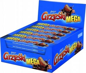 Goplana Grześki Mega Wafel przekładany kremem kakaowym w czekoladzie 48 g x 32 sztuk 1