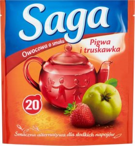 Saga Saga Herbatka owocowa o smaku pigwa i truskawka 34 g (20 torebek) 1