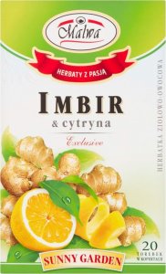 MALWA Malwa Sunny Garden Exclusive Herbatka ziołowo-owocowa imbir & cytryna 40 g (20 x 2 g) 1