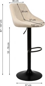 Szchara HOKER TAPICEROWANY BAROWY BEŻOWY KRZESŁO KUCHENNE DO WYSPY NOWOCZESNE 2