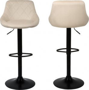 Szchara HOKER TAPICEROWANY BAROWY BEŻOWY KRZESŁO KUCHENNE DO WYSPY NOWOCZESNE 4