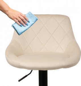 Szchara HOKER TAPICEROWANY BAROWY BEŻOWY KRZESŁO KUCHENNE DO WYSPY NOWOCZESNE 5