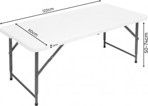 Szchara STÓŁ CATERINGOWY BANKIETOWY OGRODOWY ROZKŁADANY TURYSTYCZNY PIKNIKOWY 120cm 2