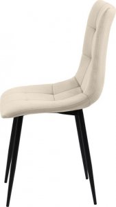 Szchara Krzesło welurowe pikowane nowoczesne tapicerowane loft do salonu jadalni 2