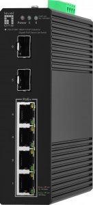 Switch LevelOne LevelOne IGS-2106P łącza sieciowe Zarządzany L2 Gigabit Ethernet (10/100/1000) Obsługa PoE Czarny 1