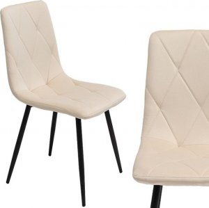 Szchara Krzesło do salonu jadalni welurowe pikowane tapicerowane nowoczesne loft 1