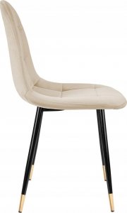 Szchara KRZESŁO SKANDYNAWSKIE PIKOWANE DO JADALNI SALONU beżowe 11