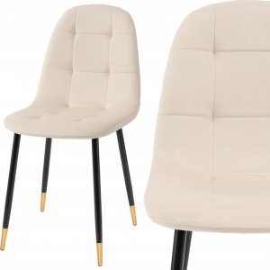 Szchara KRZESŁO SKANDYNAWSKIE PIKOWANE DO JADALNI SALONU beżowe 14