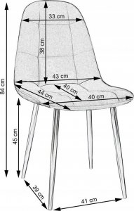 Szchara KRZESŁO SKANDYNAWSKIE PIKOWANE DO JADALNI SALONU beżowe 5